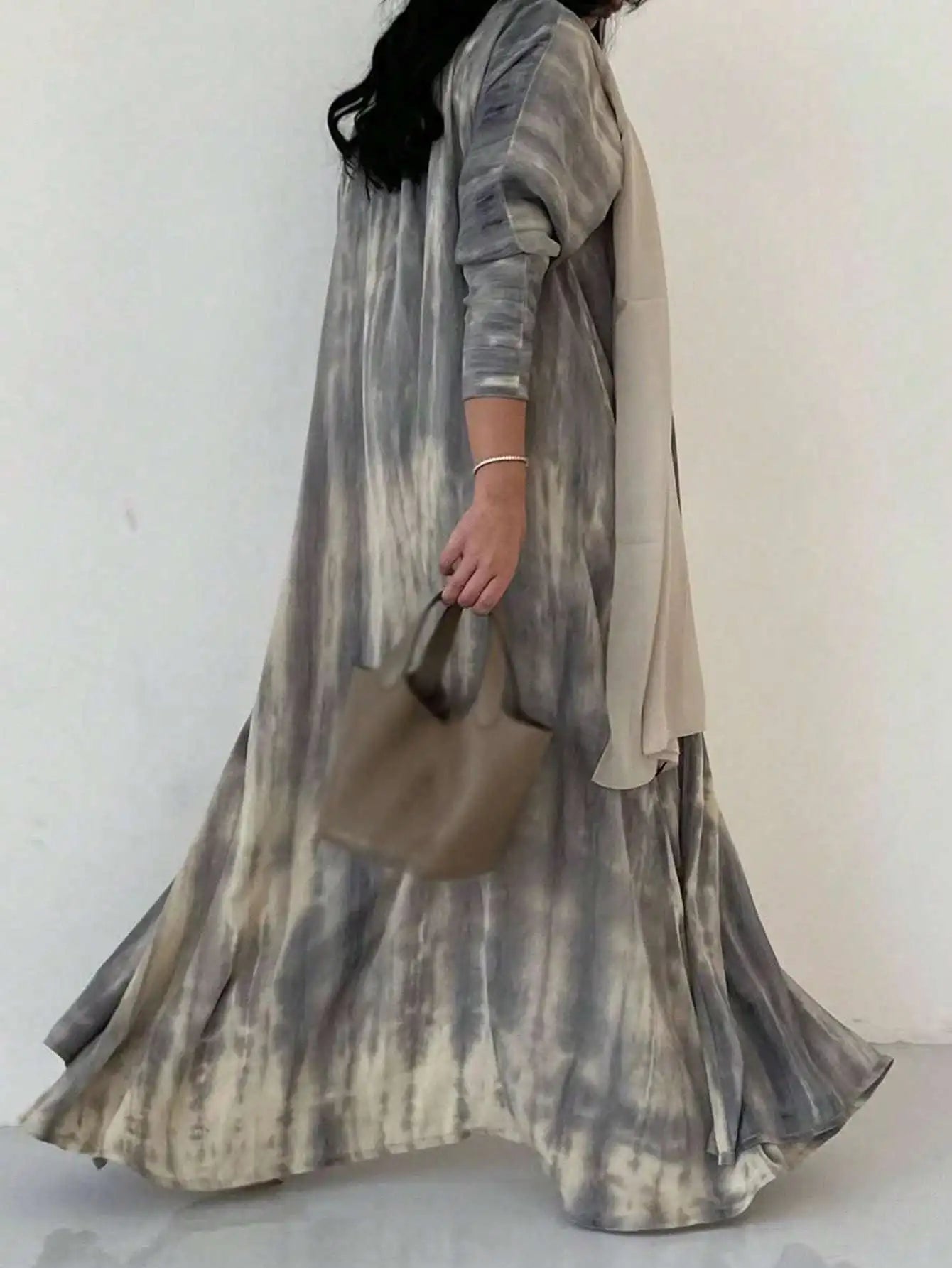 Tie Dye Abaya with Full Sleeves