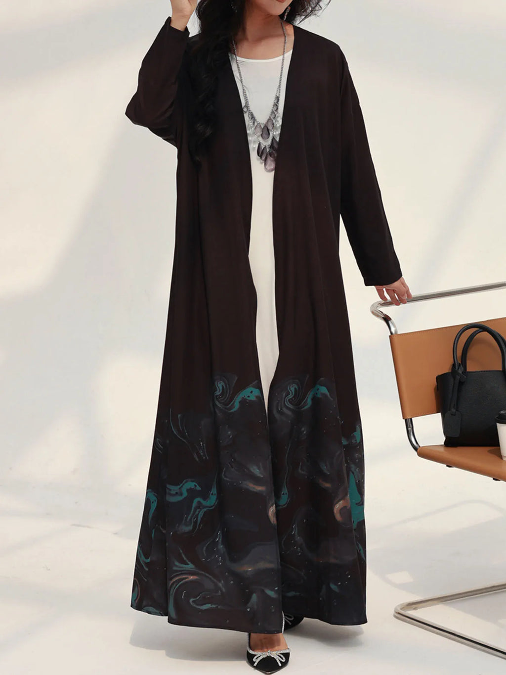 Printed Abaya with Full Sleeves