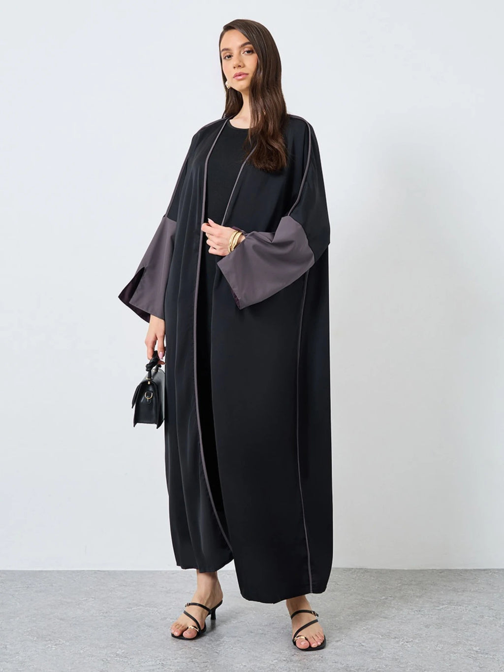 Beautiful Loose Abaya - Elegant Long Sleeve Open Front