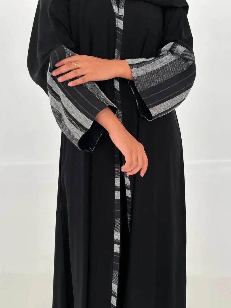 Black Abaya with Hijab - Wide Sleeve Set