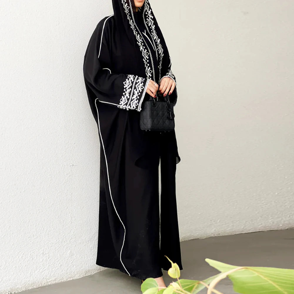 Embroidered Abaya Hijab Dress - Moroccan Caftan