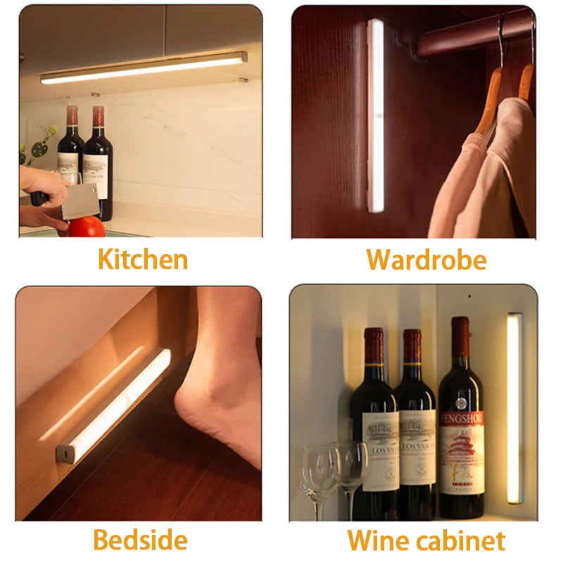 MagiLight Sensor Bars  
Perfect For These Locations:
🛏️ Under Beds | 🚪 Inside Cabinets | 🪑 Stair Steps | 👶 Kids' Rooms | 🍳 Kitchen Cabinets
