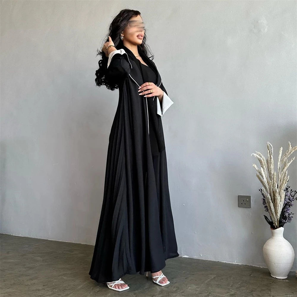 Button Split Sleeve Kimono Abaya - Dubai Style