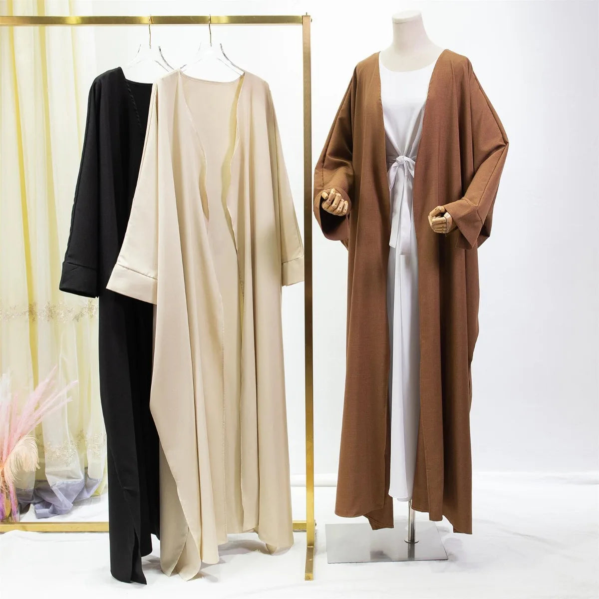Solid Color Abaya with Full Sleeves