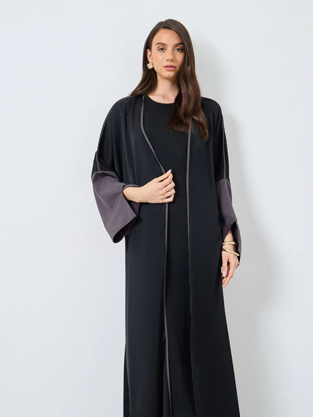 Beautiful Loose Abaya - Elegant Long Sleeve Open Front