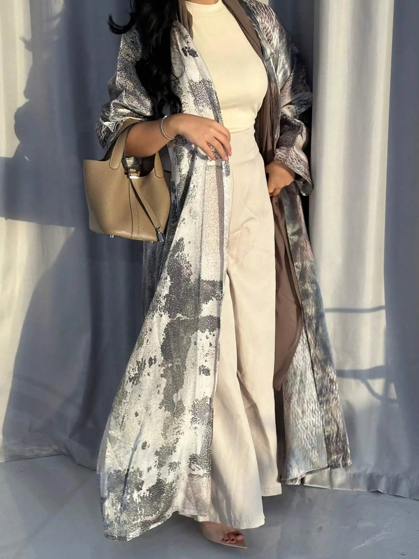 Tie Dye Abaya with Full Sleeves