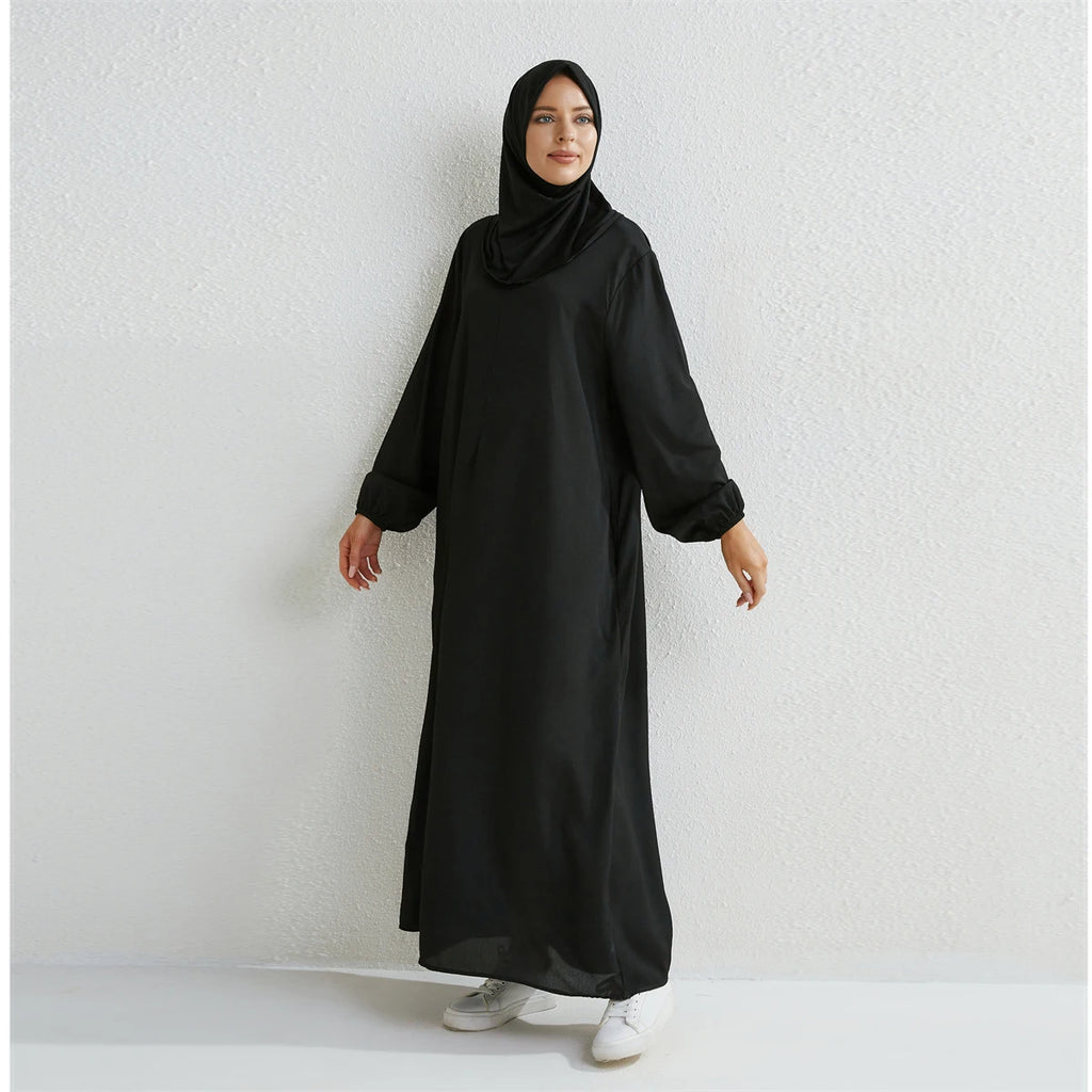 Black Loose Abaya Plain or Floral Print