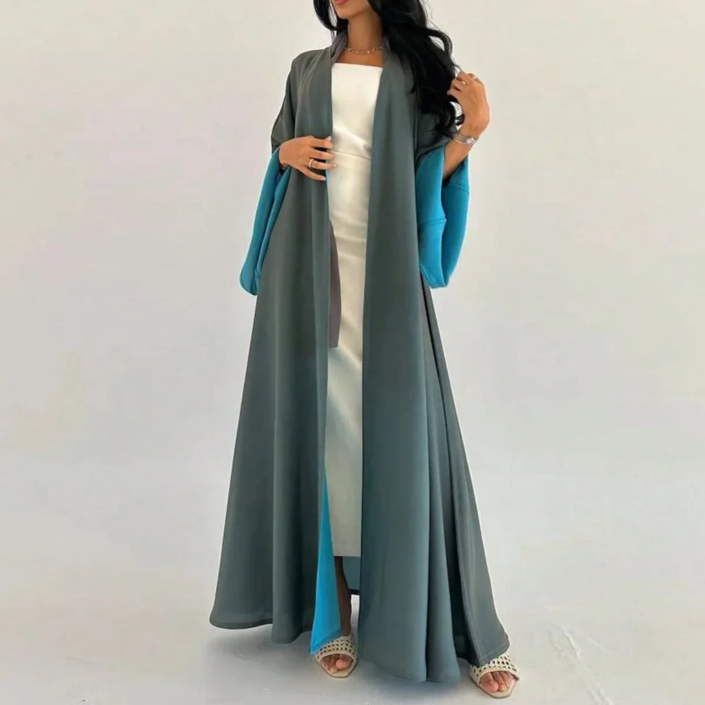 Reversible Loose Abaya with Full Sleeves - Two-Tone Design