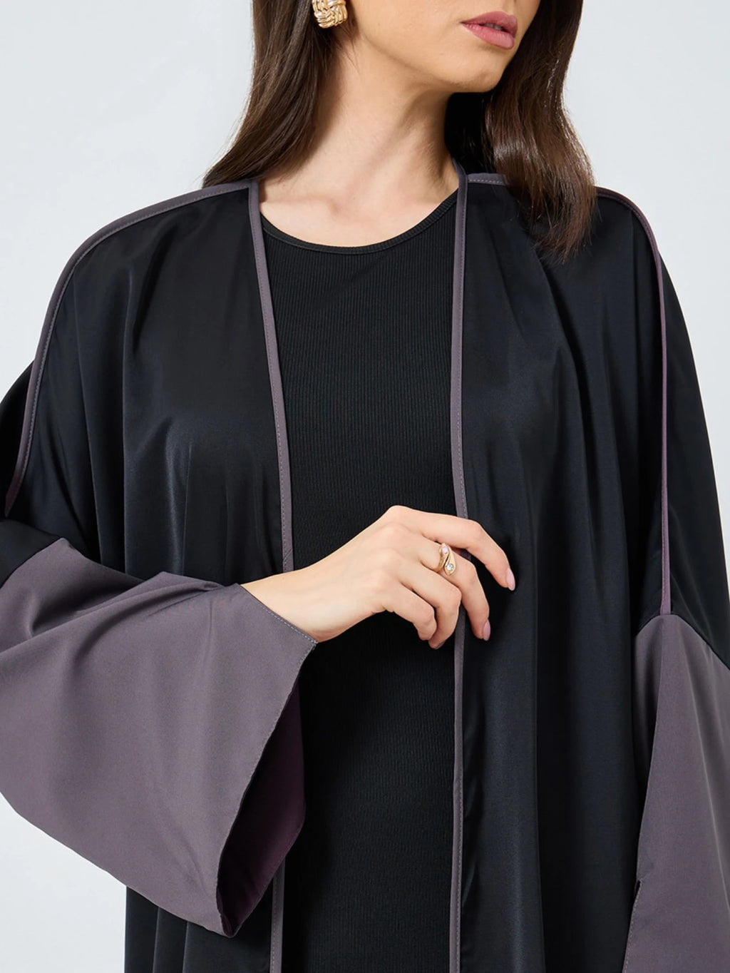Beautiful Loose Abaya - Elegant Long Sleeve Open Front