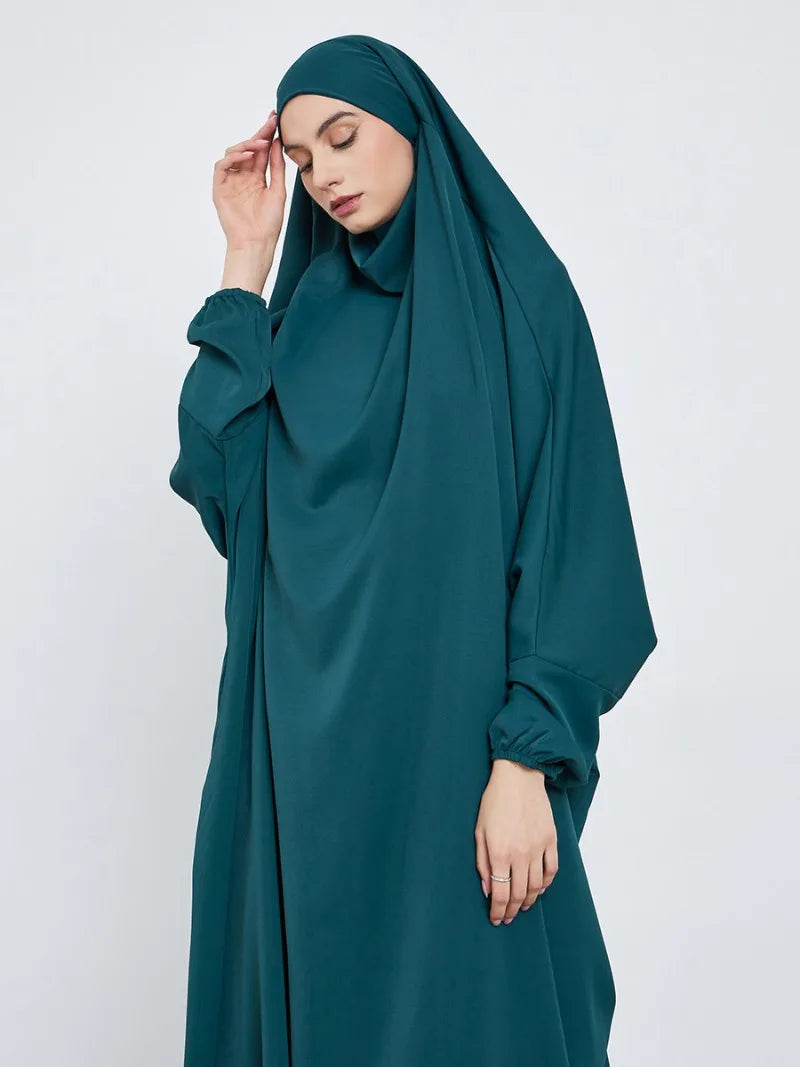 Hooded Abaya with Hijab - Full Sleeves