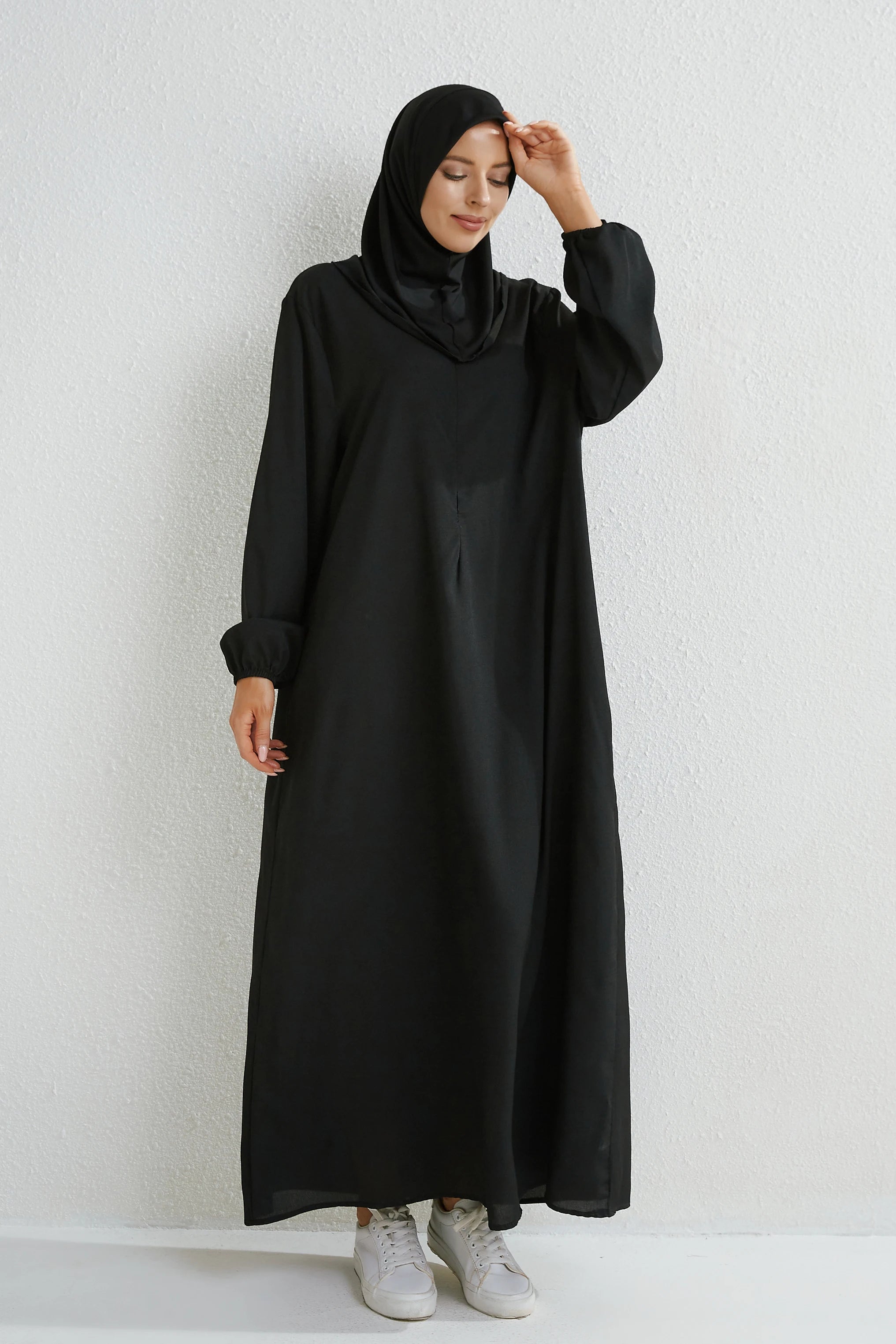 Black Loose Abaya Plain or Floral Print