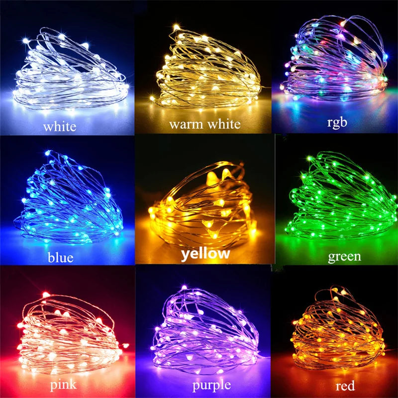 USB Led Fairy Lights Copper Wire String LED