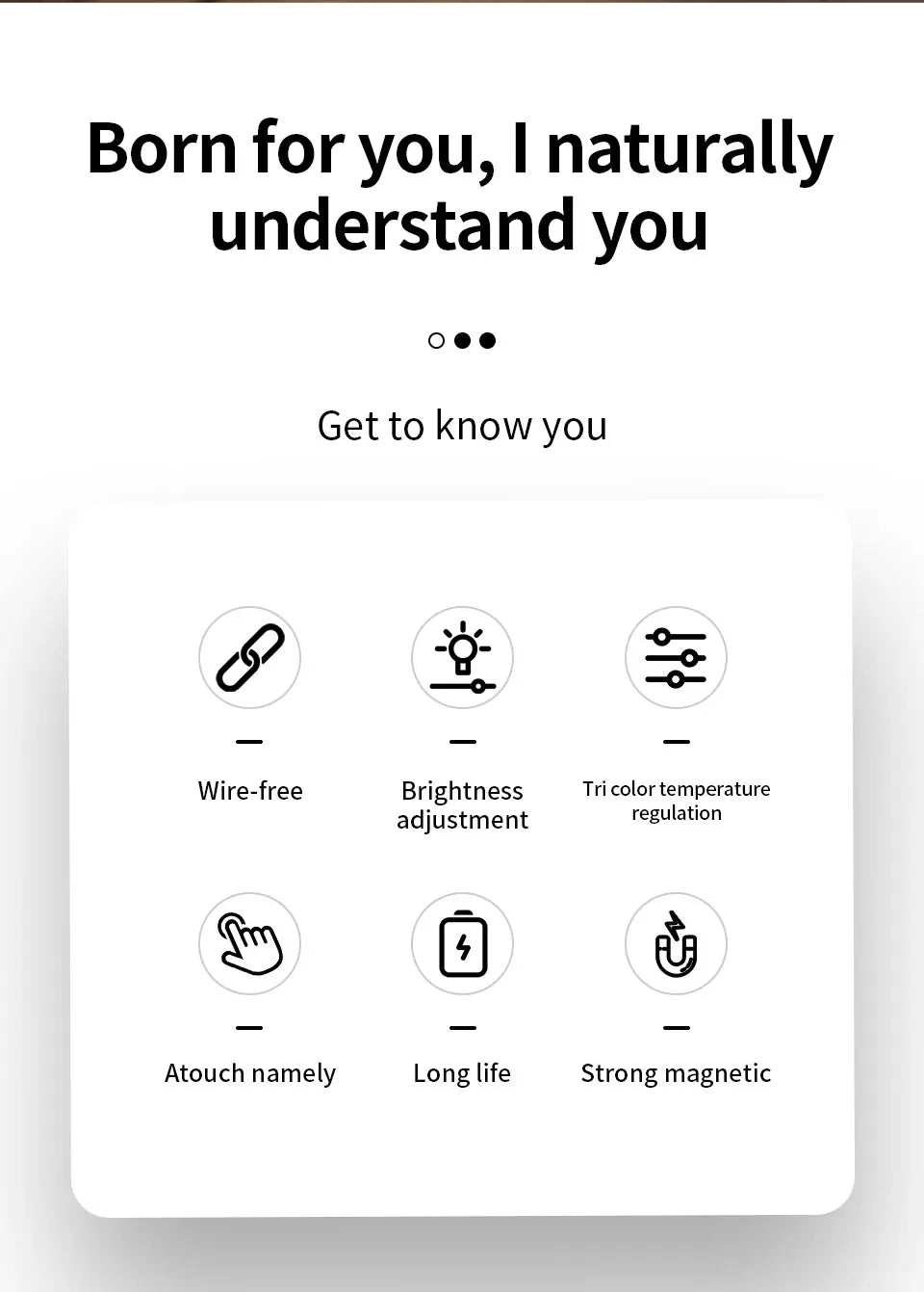 Magnetic Base USB Rechargeable LED Cordless Wall Light Touch Switch Black White Gold Silvery Dimmable Bedside Lamp For Reading